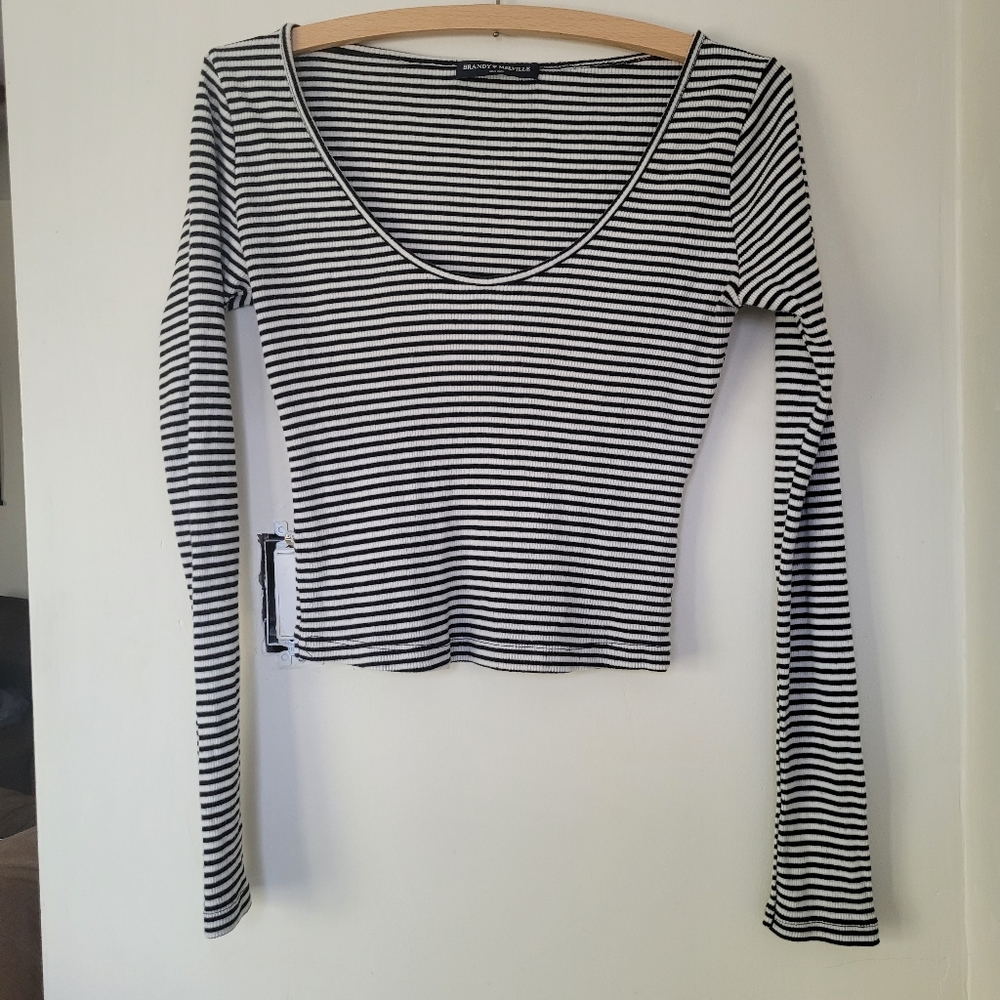 Brandy Melville striped crop top